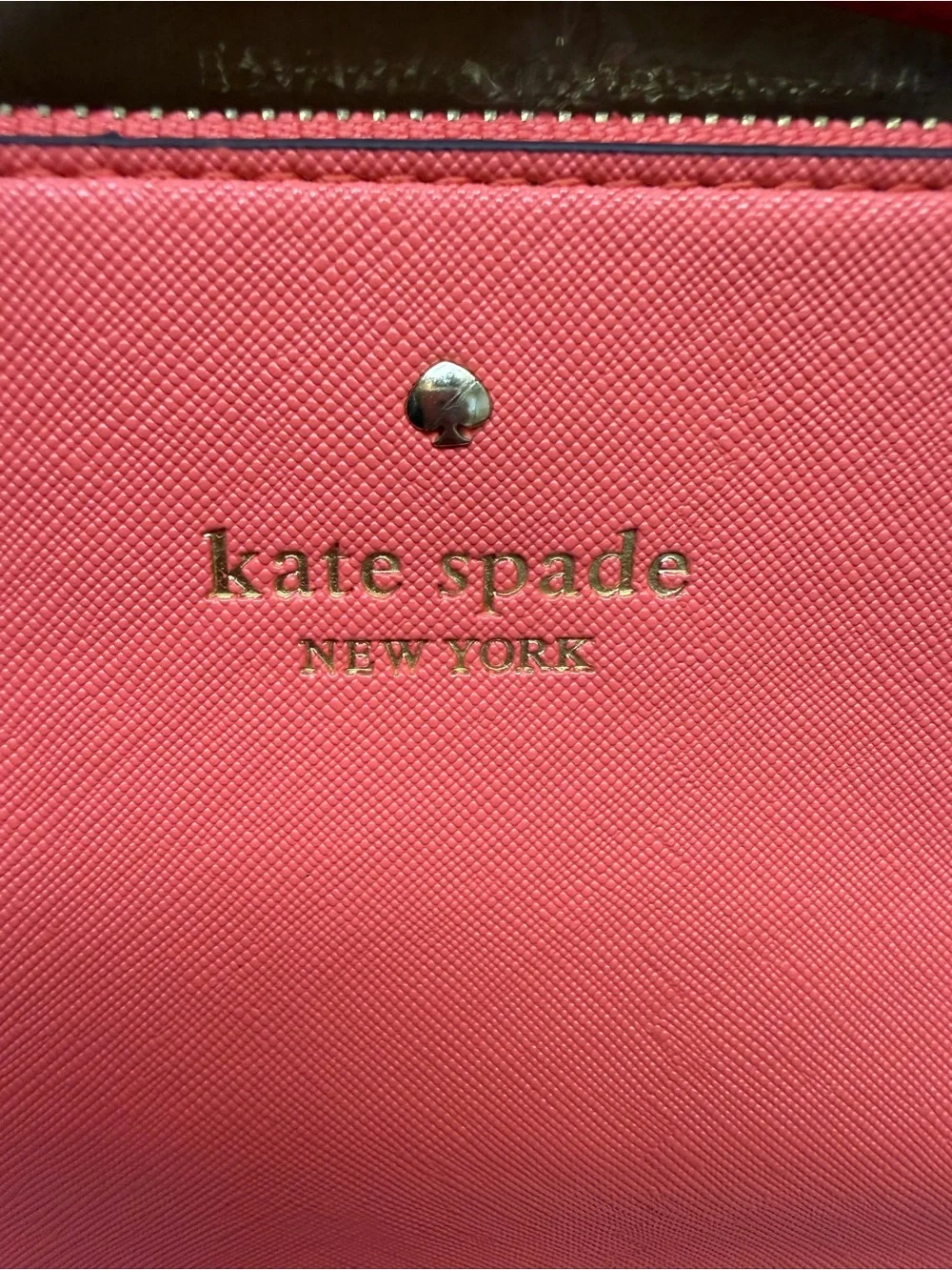 Kate Spade Saffiano Leather Coral Wristlet